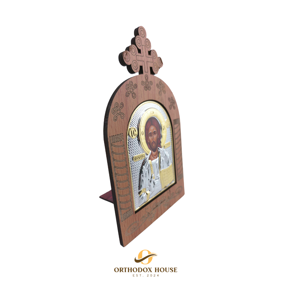 Jesus Christ Chased Icon In Wooden Frame Jesus Christ Chased Icon In Wooden Frame